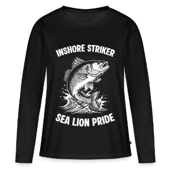 Sea Fishing Sea Bass Striker - Women's Premium Organic Long Sleeve Shirt - black - Front - Julia (174cm)