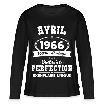 60th Anniversary - April 1966 Perfection - Women's Premium Organic Long Sleeve Shirt - black - Front - Julia (174cm)