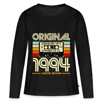 Original 1994 Hits Légendaires - T-shirt manches longues Premium bio Femme - noir - Devant - Julia (174cm)