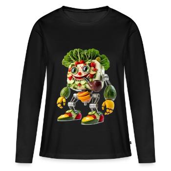 Robot de la récolte de jardin : Cyborg synthétique organique - T-shirt manches longues Premium bio Femme - noir - Devant - Julia (174cm)