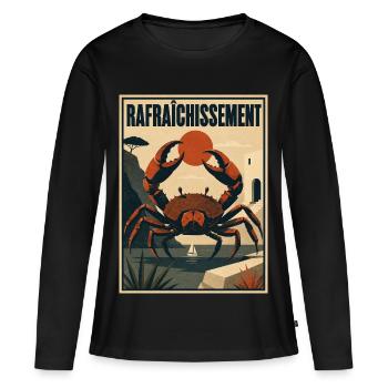 Mediterranean Crab - Frauen Premium Bio Langarmshirt - Schwarz - Vorne - Julia (174cm)
