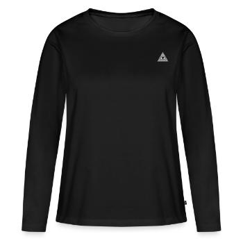 Œil de la Providence - T-shirt manches longues Premium bio Femme - noir - Devant - Julia (174cm)