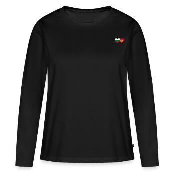 Bulgaria Montenegro flag - Women's Premium Organic Long Sleeve Shirt - black - Front - Julia (174cm)