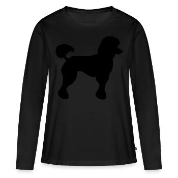 Pudel - Frauen Premium Bio Langarmshirt - Schwarz - Vorne - Julia (174cm)