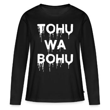 juste le chaos - T-shirt manches longues Premium bio Femme - noir - Devant - Julia (174cm)