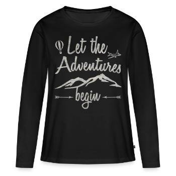 Voyage Voyage & Voyage Voyage d'aventure Lust Cadeau - T-shirt manches longues Premium bio Femme - noir - Devant - Julia (174cm)