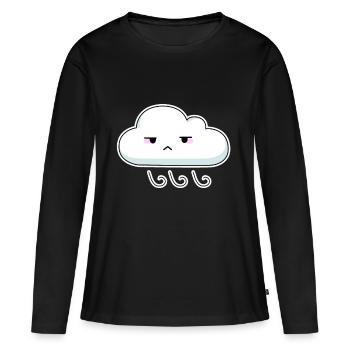 cloud - Women's Premium Organic Long Sleeve Shirt - black - Front - Julia (174cm)