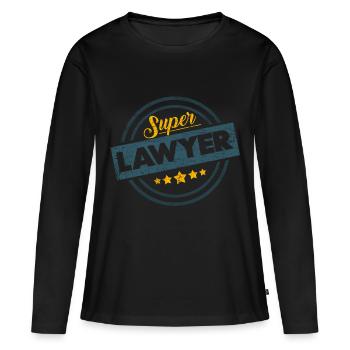 Anwalt - Frauen Premium Bio Langarmshirt - Schwarz - Vorne - Julia (174cm)