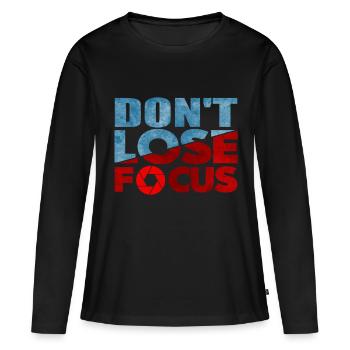 Photography focus - Women's Premium Organic Long Sleeve Shirt - black - Front - Julia (174cm)