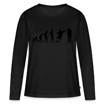 Evolution Football Leg Foot Broken Foul Gift - Women's Premium Organic Long Sleeve Shirt - black - Front - Julia (174cm)