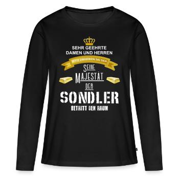 Magnes Sondler - Sondeln - Sondeurs - Or - T-shirt manches longues Premium bio Femme - noir - Devant - Julia (174cm)