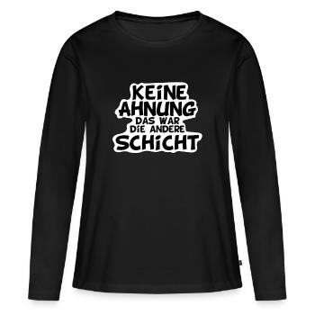 Aucune idée que c'était l'autre couche en disant - T-shirt manches longues Premium bio Femme - noir - Devant - Julia (174cm)