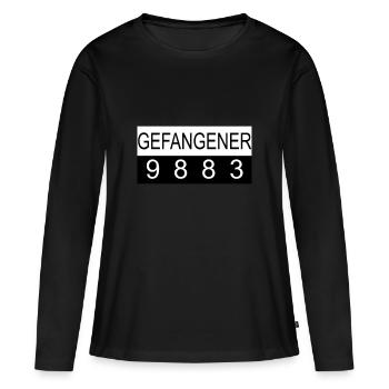 Détenu prisonnier condamné prison prison outfit - T-shirt manches longues Premium bio Femme - noir - Devant - Julia (174cm)