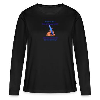 Blaues Licht - Frauen Premium Bio Langarmshirt - Schwarz - Vorne - Julia (174cm)