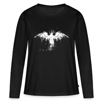 Aigle de l’aigle de poisson aigle de mer Aigle de proie - T-shirt manches longues Premium bio Femme - noir - Devant - Julia (174cm)