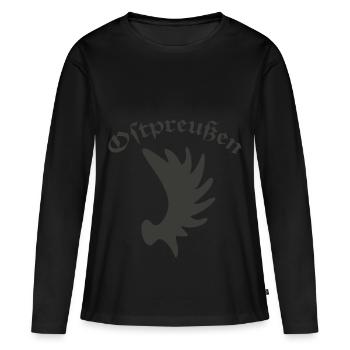 Alte Heimat Ostpreussen Elchschaufel Symbole 1 - T-shirt manches longues Premium bio Femme - noir - Devant - Julia (174cm)
