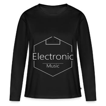 Musique électronique - T-shirt manches longues Premium bio Femme - noir - Devant - Julia (174cm)