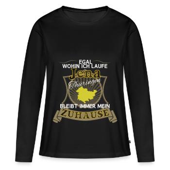 Ville d'Iéna - Thuringe ma maison - à la maison - T-shirt manches longues Premium bio Femme - noir - Devant - Julia (174cm)