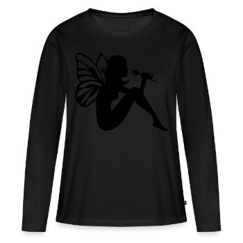 fairy - Women's Premium Organic Long Sleeve Shirt - black - Front - Julia (174cm)