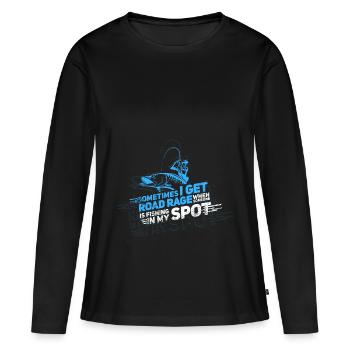Angel - Frauen Premium Bio Langarmshirt - Schwarz - Vorne - Julia (174cm)