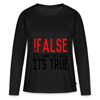 programme - T-shirt manches longues Premium bio Femme - noir - Devant - Julia (174cm)