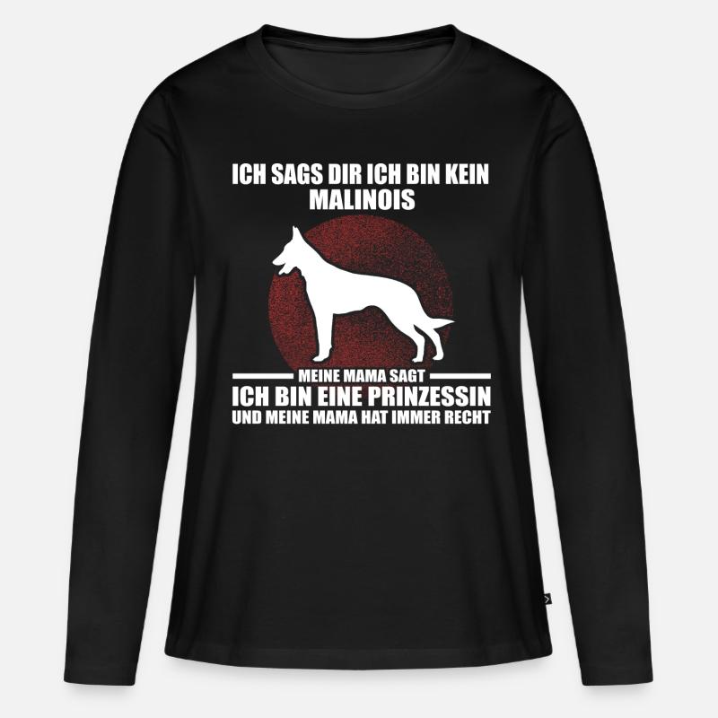 MALINOIS - Frauen Premium Bio Langarmshirt - Schwarz