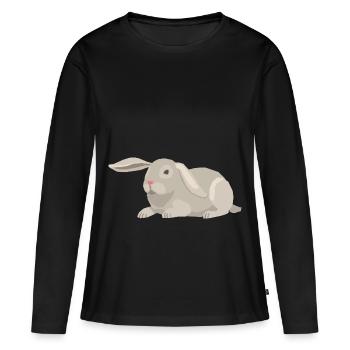 Lapin lapin ferme oreilles de lapin lapins - T-shirt manches longues Premium bio Femme - noir - Devant - Julia (174cm)