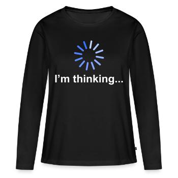Computer Nerd Computer Science Internet Gamer Gift - Women's Premium Organic Long Sleeve Shirt - black - Front - Julia (174cm)