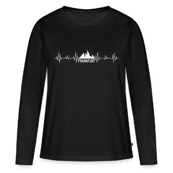 Frankfurt am Main - Women's Premium Organic Long Sleeve Shirt - black - Front - Julia (174cm)