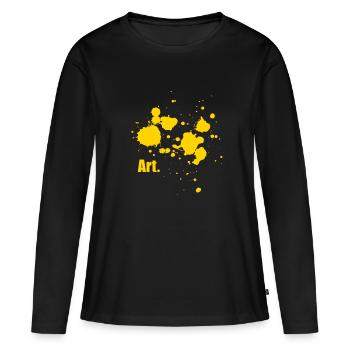art - T-shirt manches longues Premium bio Femme - noir - Devant - Julia (174cm)