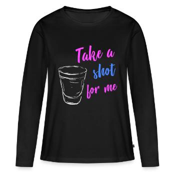 alcohol - Women's Premium Organic Long Sleeve Shirt - black - Front - Julia (174cm)