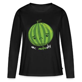 fruit - T-shirt manches longues Premium bio Femme - noir - Devant - Julia (174cm)