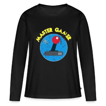 Gamer - Women's Premium Organic Long Sleeve Shirt - black - Front - Julia (174cm)
