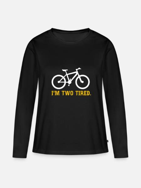 fiets - Vrouwen Premium Bio shirt met lange mouwen - zwart
