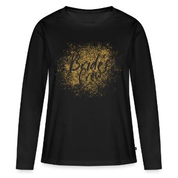 Bride's Crew - JGA - Confetti - Gold Series - Women's Premium Organic Long Sleeve Shirt - black - Front - Julia (174cm)