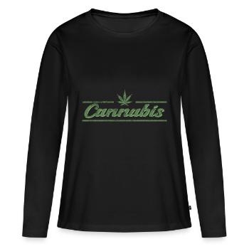 Weed - Women's Premium Organic Long Sleeve Shirt - black - Front - Julia (174cm)