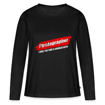 Fotograf - Frauen Premium Bio Langarmshirt - Schwarz - Vorne - Julia (174cm)