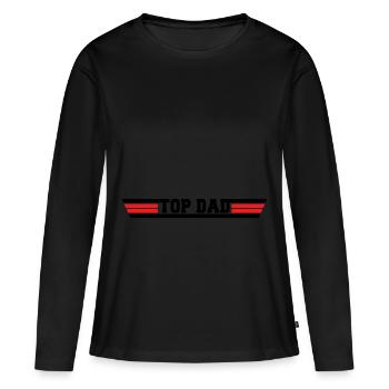Top dad - Women's Premium Organic Long Sleeve Shirt - black - Front - Julia (174cm)