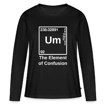 Um - Element of Confusion - T-shirt manches longues Premium bio Femme - noir - Devant - Julia (174cm)
