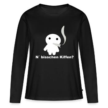 N peu de drogue - T-shirt manches longues Premium bio Femme - noir - Devant - Julia (174cm)