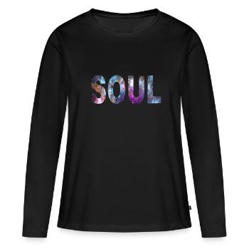 Âme cosmique - T-shirt manches longues Premium bio Femme - noir - Devant - Julia (174cm)