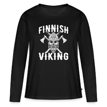 Wikinger - Frauen Premium Bio Langarmshirt - Schwarz - Vorne - Julia (174cm)