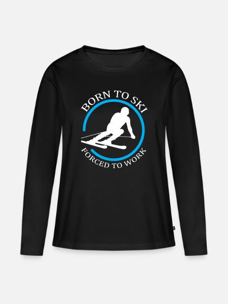 narta - Premium økologisk langærmet T-shirt til kvinder - sort