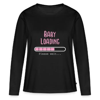 Baby loading.. please wait. Grossesse Accouchement - T-shirt manches longues Premium bio Femme - noir - Devant - Julia (174cm)