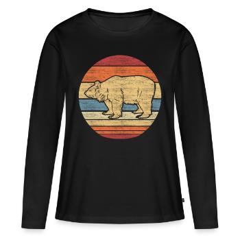 porter - T-shirt manches longues Premium bio Femme - noir - Devant - Julia (174cm)