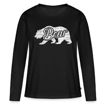 porter - T-shirt manches longues Premium bio Femme - noir - Devant - Julia (174cm)