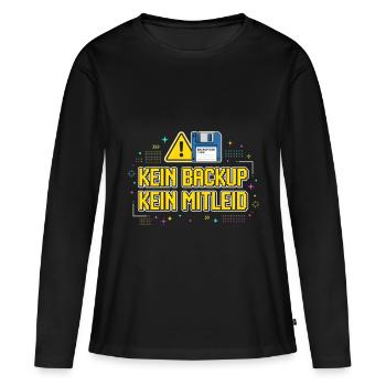 No Ticket No Support Informatiker IT Administrator - Frauen Premium Bio Langarmshirt - Schwarz - Vorne - Julia (174cm)