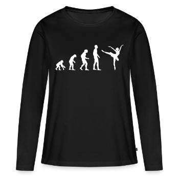 Danseurs ballerines danseur d’évolution cadeau - T-shirt manches longues Premium bio Femme - noir - Devant - Julia (174cm)