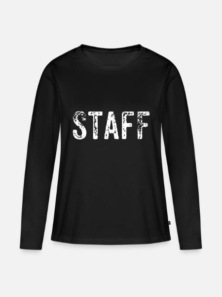 STAFF - Frauen Premium Bio Langarmshirt - Schwarz