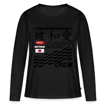 Drift Racing - T-shirt manches longues Premium bio Femme - noir - Devant - Julia (174cm)